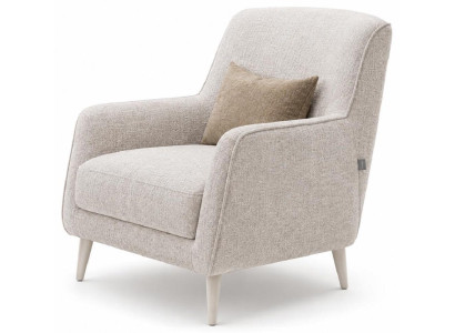 Sessel Wohnzimmer Eleganter Minimalismus Modern Komfort Stoff Beige