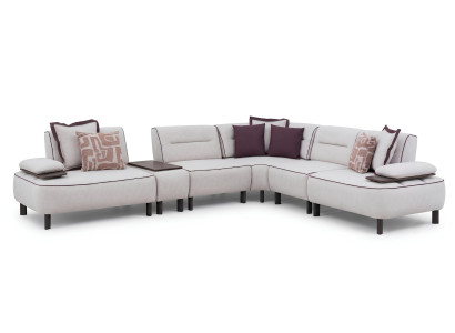 Ecksofa Modern Weiß Organisch Modular Schlicht Bequem Massiv Gemütlich