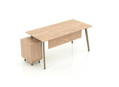 Schicker Beiger Chefschreibtisch Designer Holz Computertische