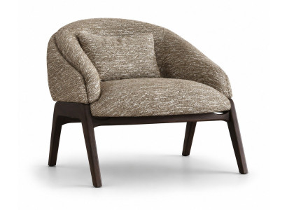 Sessel Braun Modern Stoff Polstersessel Loungesessel Design