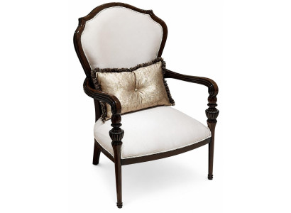 Sessel Weiß Braun Modern Komfortabel Wohnzimmer Hochwertig