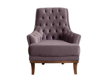 Grauer Stoffsessel hoher Sessel modern Designermöbel Wohnzimmermöbel