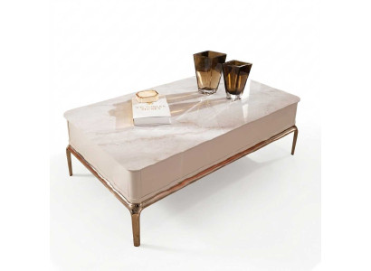 Couchtisch Beige Modern Eleganter Wohnzimmertisch Beistelltisch