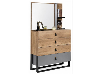 Kommode Spiegel modern Minimalismus Komfort Schlafzimmer geräumig Glas