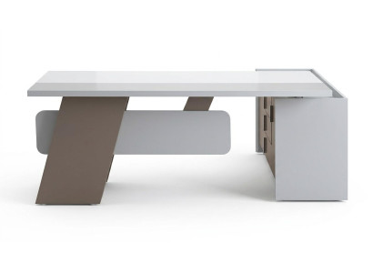 Grauer rechteckiger Schreibtisch Design-Schreibtisch aus Holz Arbeitszimmer