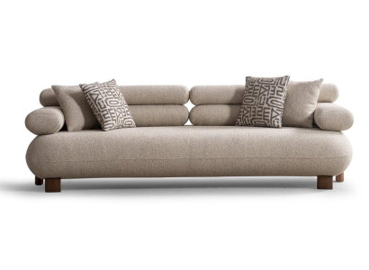 Moderner 3-Sitzer Sofa Stil Grau Luxuriöse Bequem Schick Gemütlich