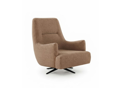 Sessel Drehsessel Modern Braun Edel Luxus Design Polstersessel