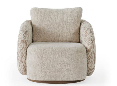 Sessel Modern Clubsessel Polstersessel Wohnsessel Beige Luxus Design