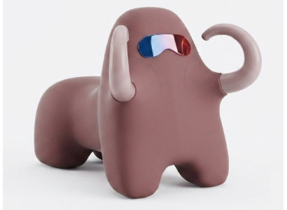 Designer Kindersessel Mammut Lounge Sessel Tierdesign Terrakottabraun