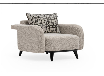 Modern Design Sessel Polster Sessel Clubsesssel Beige Stoff Neu