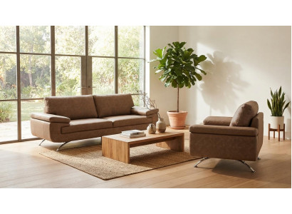 Dreisitzer Sofa Sessel Polstermöbel Wohnzimmer Modern Elegant Stilvoll