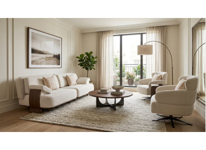 Modernes Sofa Set 3er Couch 2x Sessel Polstersofa Wohnzimmer Design