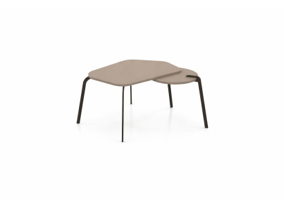 Beige Couchtisch Doppelplatte Modern Wohnzimmer Elegant Stilvoll