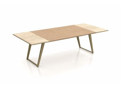 Tisch Beige Holz Modernes Möbeldesign Esszimmer Wohnzimmer Büro