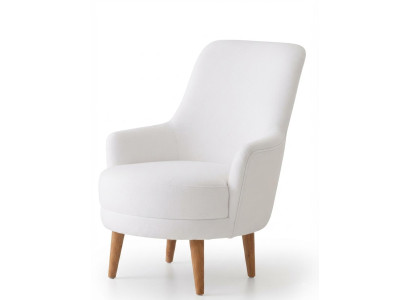 Komfortsessel Weiß Textil Weiche Polsterung Modern Design