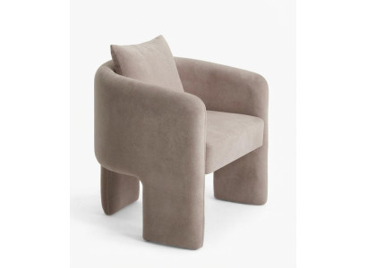 Loungesessel Beige Modern Polstersessel Designer Sessel Elegant Stoff