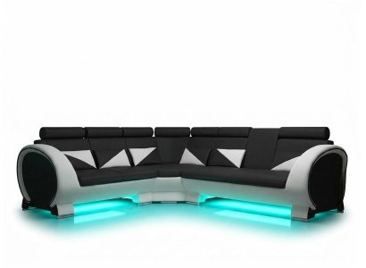 ECKSOFA ECKCOUCH DESIGN *FARBWAHL* SOFA LEDER COUCH LEDERSOFA LEDERGARNITUR