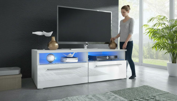 TV Led rtv Lowboard Fernseh sideboard Wand Hochglanz TV Ständer