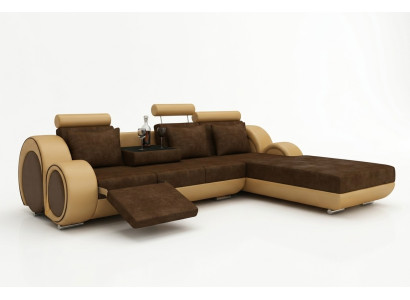 Ecksofa Sofa Couch Polster Wohnlandschaft Leder Eck Sofas Garnitur Neu Madrid II