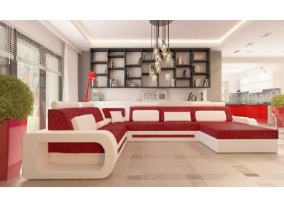 Couch Ecksofa Wohnlandschaft Schlafsofa Federkern Stoffsofa Textil großes Sofa