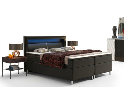 Boxspringbett Box Hotel Bett mit Visco & Matratze Lederbett Betten Doppelbett
