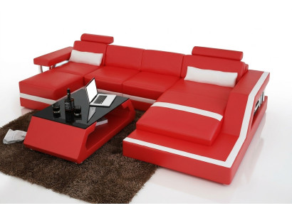 Designer Ecksofa Sofa Wohnlandschaft Big Modernes Ledersofa Couch Hamburg III
