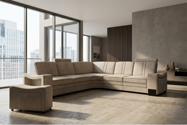 Stoffcouch Textil Polster Eckcouch Couch Sofa Ecksofa Wohnlandschaft