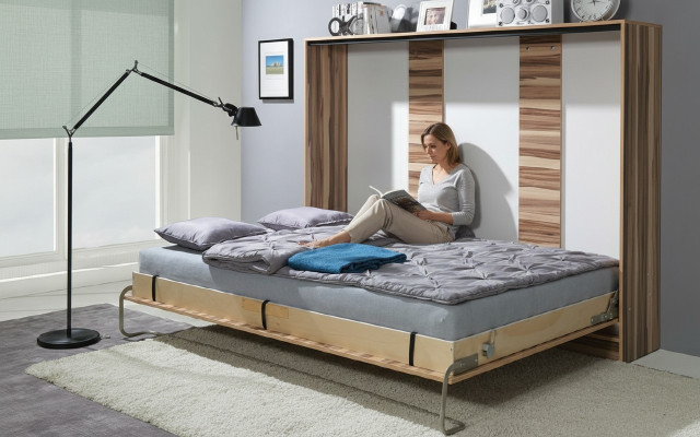 Bett Schrankbett Bettschrank Schrank Betten Kommoden Ausklappbares Bett Neu