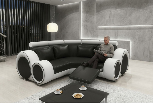 Ecksofa Sofa Couch BERX Polster Wohnlandschaft Leder Eck Sofas Garnitur L Form