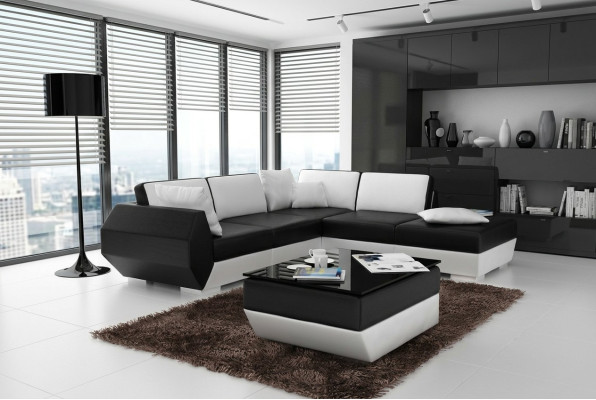 Ledersofa Couch Sofagarnitur Neu Ecksofa Eck Garnitur Dekor Modern Design