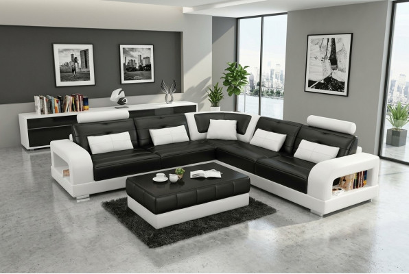 LEDERSOFA SOFA ECKCOUCH ECKSOFA SOFAGARNITUR DESIGNER COUCH WOHNLANDSCHAFT