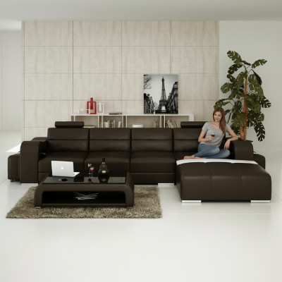LEDERSOFA ECKSOFA COUCH DESIGNER PISA WOHNLANDSCHAFT COUCH SOFA L FORM BETA NEU