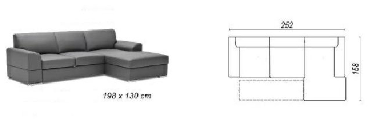Innovation im Wohnzimmer Ecksofas mit Stoffpolsterung und ausziehbarer Schlaffunktion