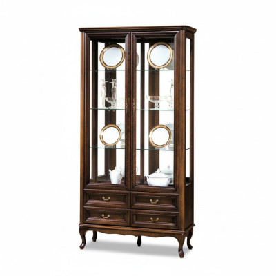 Klassische Vitrine Schrank Italienische Möbel Vitrinenschrank Vitrinen Neu W-W2