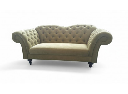 Chesterfield Samt Stoff Textil Sofa Couch Polster 3 Sitz Klassische Couchen Neu