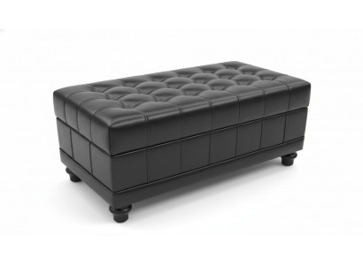 Chesterfield Fußhocker Hocker Ottoman Pufa Fußablage Polster Leder Textil