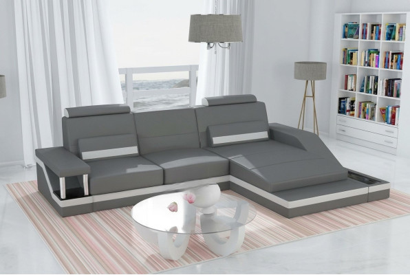 Ecksofa Sofa Couch Polster Wohnlandschaft Leder Eck Sofas Garnitur L Form HHVI
