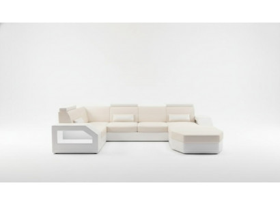 Designer Sofa Ecksofa Leder Stoff Textil Polster Garnitur Wohnlandschaft Neu