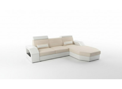 Designer Sofa Couch Ecksofa Leder Stoff Textil Polster Garnitur Wohnlandschaft