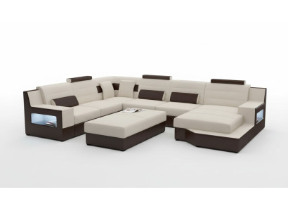 Wohnlandschaft Ecksofa Sofa Couch Polster Garnitur Ledersofa Schlafsofa Sofort