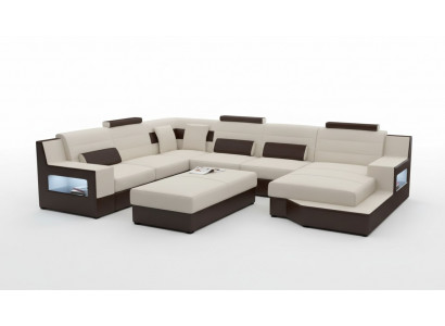 Wohnlandschaft Ecksofa Sofa Couch Polster Garnitur Ledersofa Schlafsofa Sofort