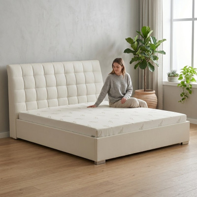 Bett Doppelbett Designer Betten Doppelbett Leder Polster Textil Bett Stoff