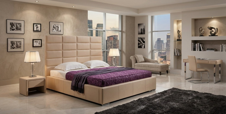 BETT DESIGNER POLSTERBETT EHEBETT DOPPELTBETT MINI-MAXI 2101