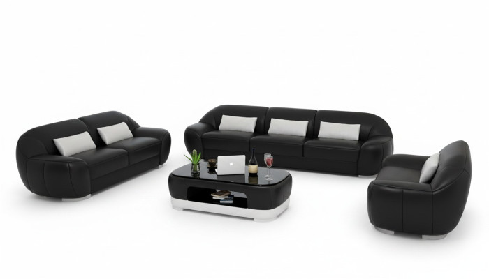 Ledersofa Couch Wohnlandschaft Ecksofa Eck Garnitur Modern Sofa Design
