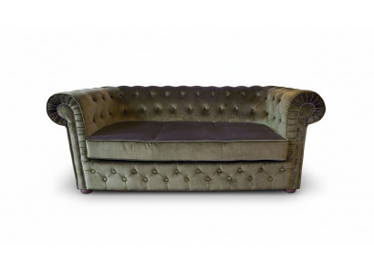 Chesterfield Samt Textil Sofa Couch Sofa Designer Garnitur Polster Sofas Neu