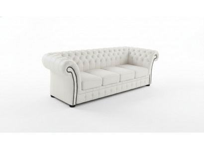 Chesterfield Luxus Couch Sofa mit Kristallsteinen Vollleder Polster Garnitur NEU