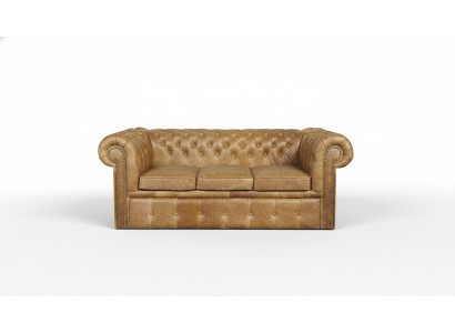 Chesterfield Designer Sofa Couch Polster Garnitur 3 Sitzer Napoli Sofas Möbel
