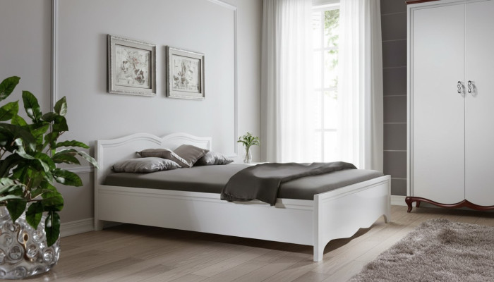 Doppelbett Milano Klassik Bett Betten Ehe Schlafzimmer Holz Designer Neu MI-2