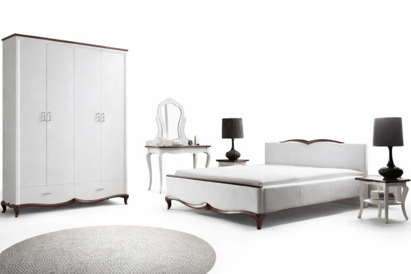 Doppelbett Chesterbett Bett Betten Polster Textil Klassik Holz Schlafzimmer Neu