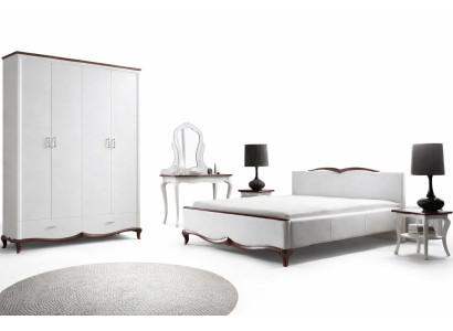 Doppelbett Chesterbett Bett Betten Polster Textil Klassik Holz Schlafzimmer Neu